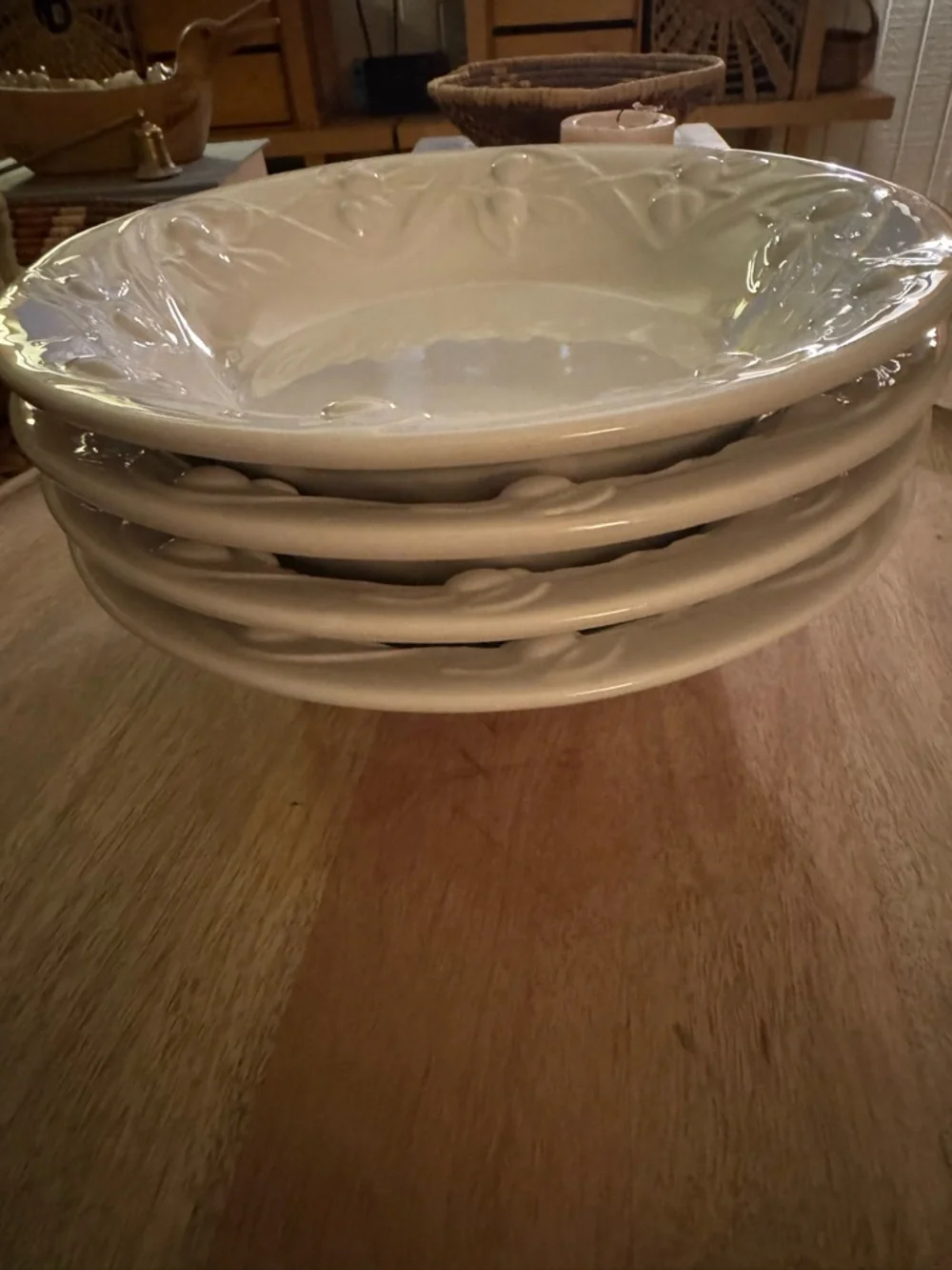 Williams Sonoma I Patrizi Olive Harvest White Pasta Bowl - set of 4